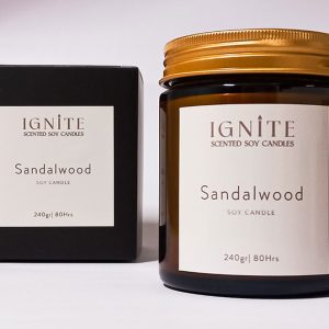 Αρωματικό κερί σόγιας Sandalwood3 Ignite candles