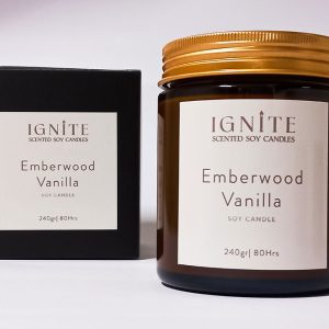 Αρωματικό κερί σόγιας Emberwood-&-Vanilla Ignite candles 3