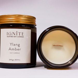 Αρωματικό κερί σόγιας Ylang-&-Amber Ignite candles 2